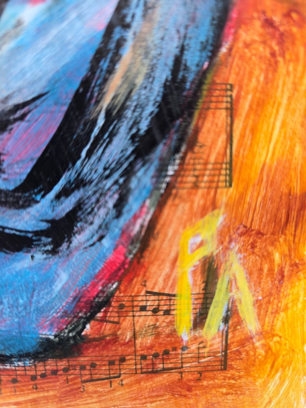 Dipinti: Peter Ammon, Basel, Acryl auf Papier, monogrammiert – Usato da Bern venduto da vintageartbern66 3