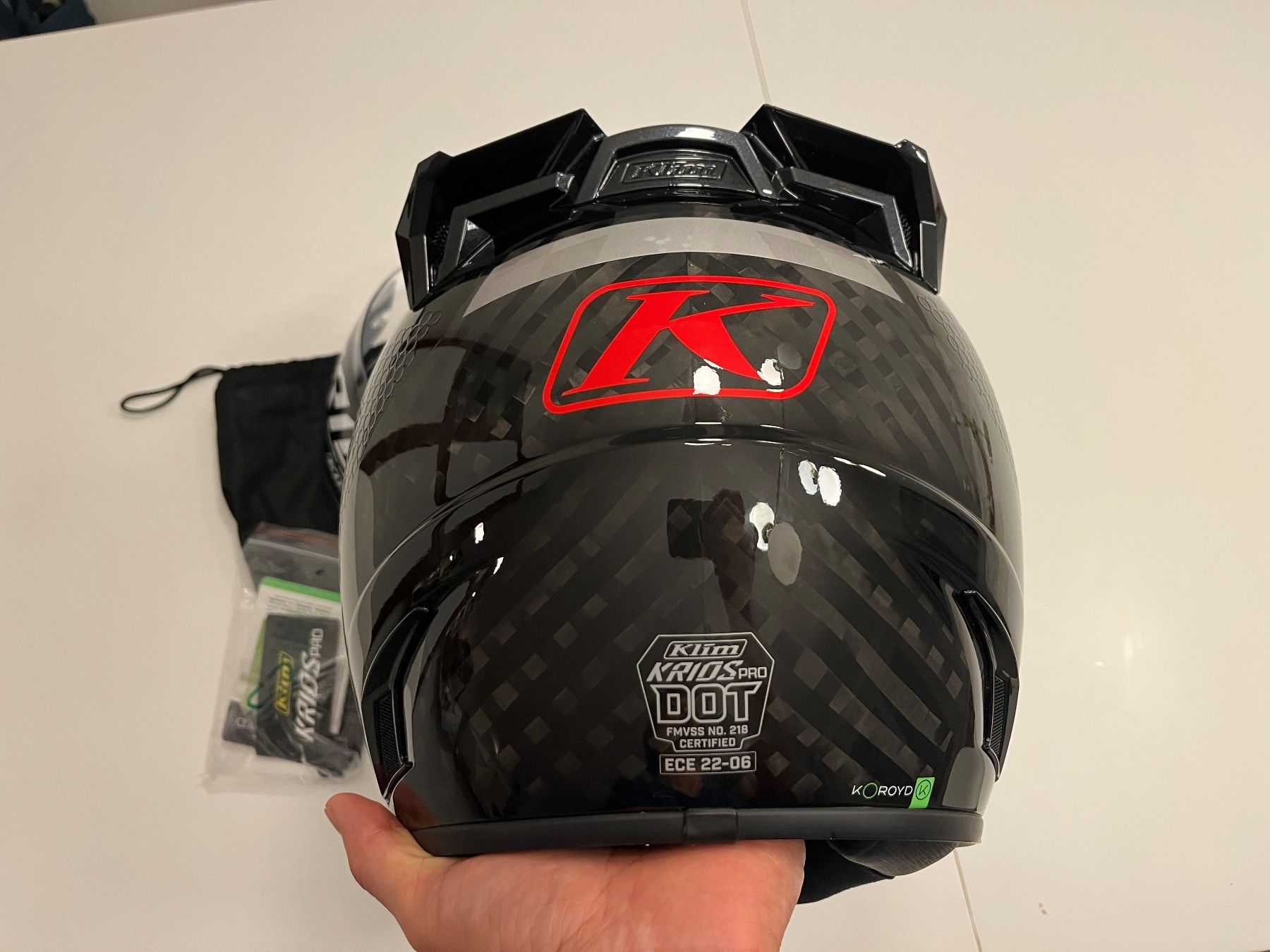 Klim Caschi & visiere: Klim Krios Pro Helm schwarz rot Grösse L – Usato da Uster venduto da hsh9 6