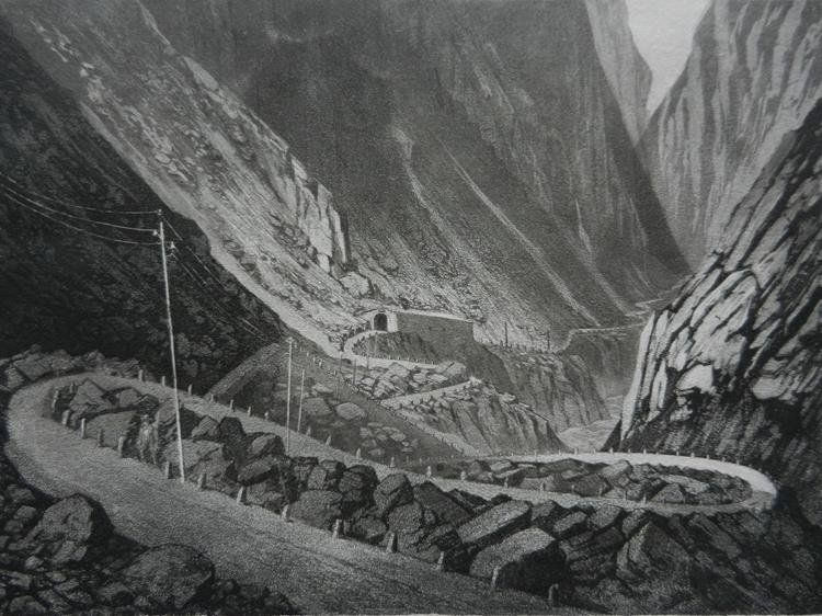 Gravures: Die Gotthard Strasse Schöllenen – D'occasion à Risch par Rischli15 1
