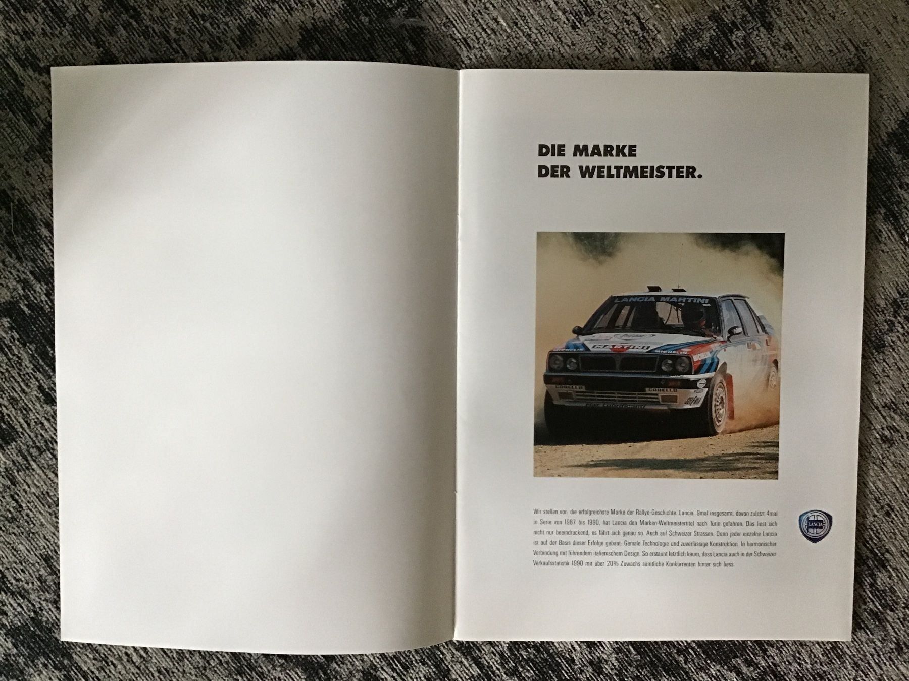 Lancia Dokumente: Lancia Programm Verkaufsprospekt ca. 1991 – Gebraucht aus Scherzingen von Starseller62 1