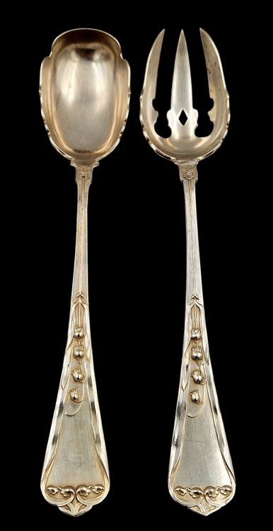 Couvert à Salade Vintage Ancien - Set De Deux Pièces - Sans Marque