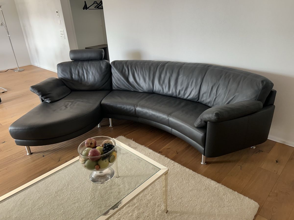 Sofas: Artanova Ecksofa Leder schwarz – D'occasion à Flurlingen par LucaRossi1999 1