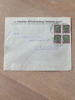 Briefumschlag Pro Juventute 1925, mit 4 Marken gestempelt