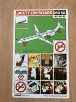 Swissair MD 80 series Safety card 1989