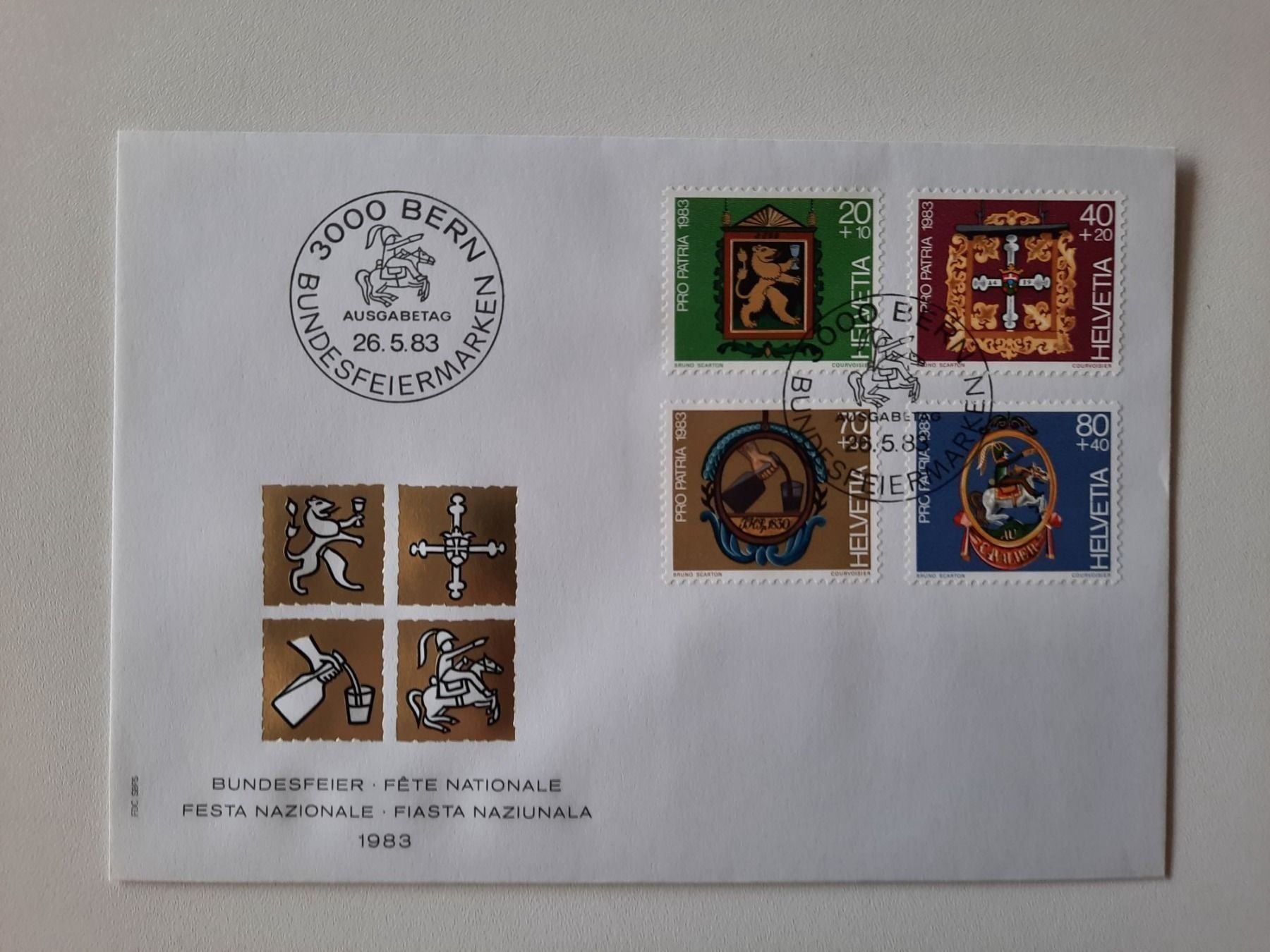 Tutti i francobolli: FDC Pro Patria 1983 – Usato da Bassersdorf venduto da Lara049