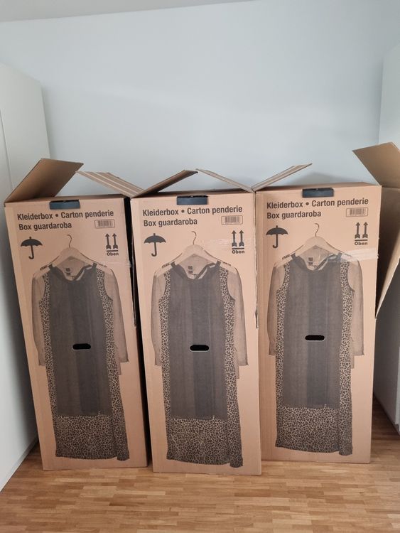 Umzugskartons, Kleiderbox mit Stange, Schachteln, Zügelbox Kaufen auf Ricardo