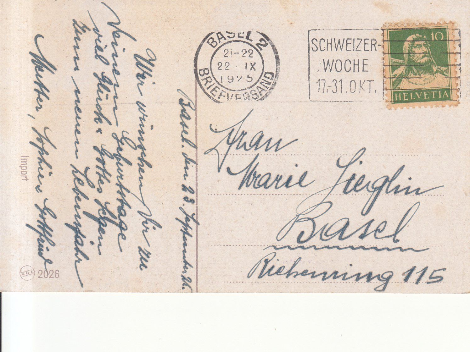 Cartoline postali: Motivkarte Geburtstag 1925 – Usato da Bürglen TG venduto da StampGraf 1