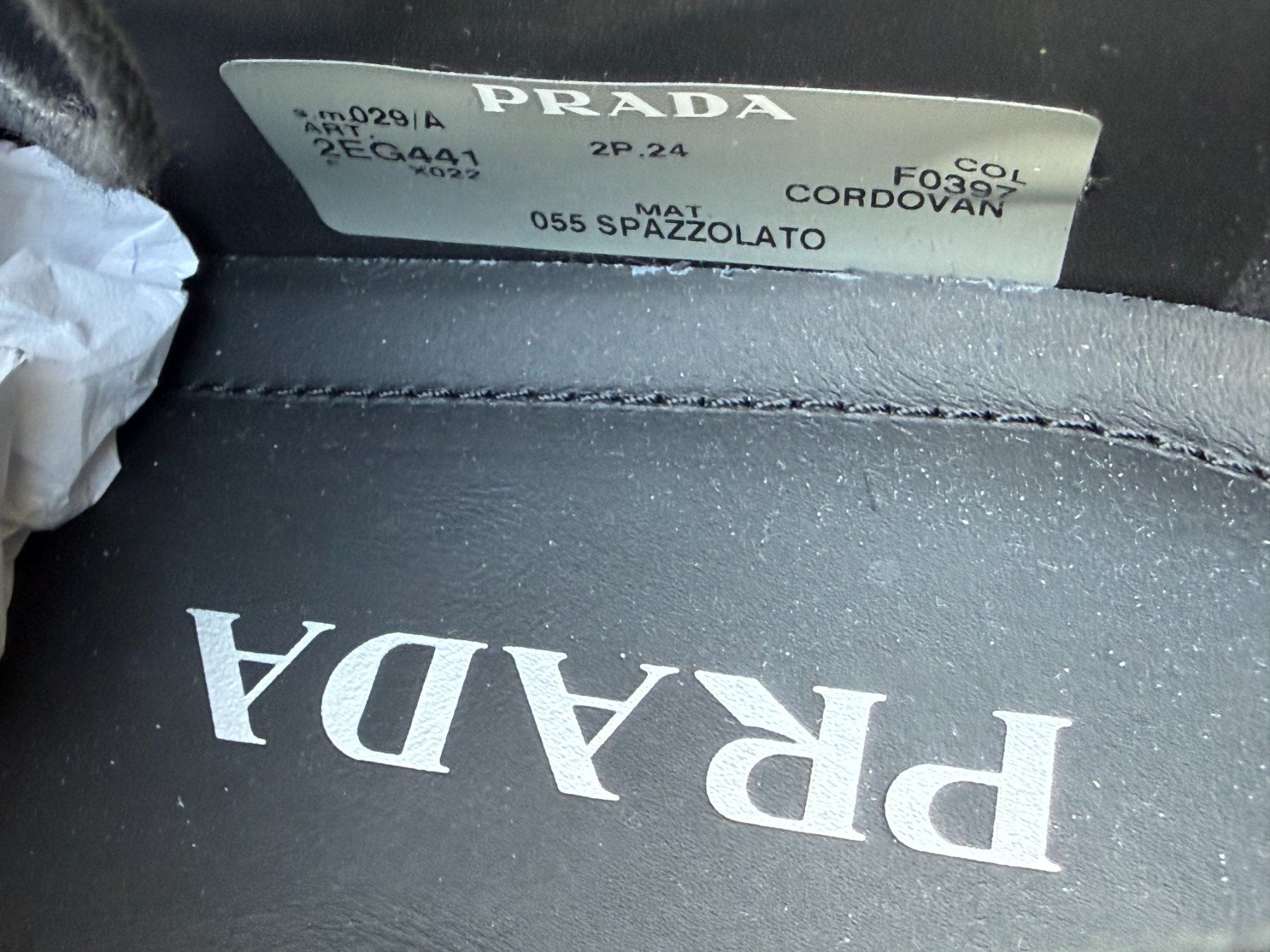 Prada Herrenschuhe: PRADA Heel Logo Brushed Derby Cordovan Leder Schuhe 43 NEU – Neu (gemäss Beschreibung) aus Kreuzlingen von kruezbiz 7