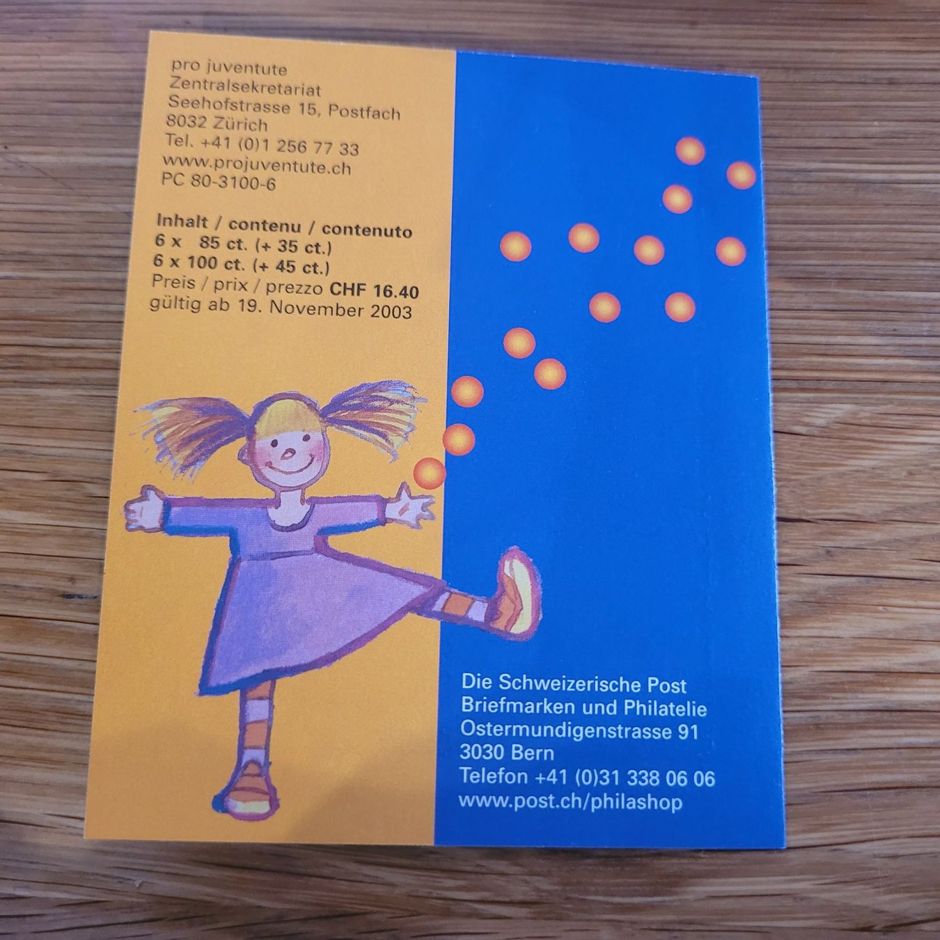 Tutti i francobolli: Markenheftchen Carnet De Timbre Pro Juventute 2003 – Usato da Biel/Bienne venduto da Destockweb 2