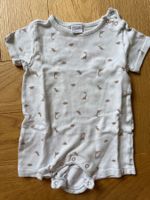Baby Einteiler kurzarm Grösse 62/68 weiss mit Dinos