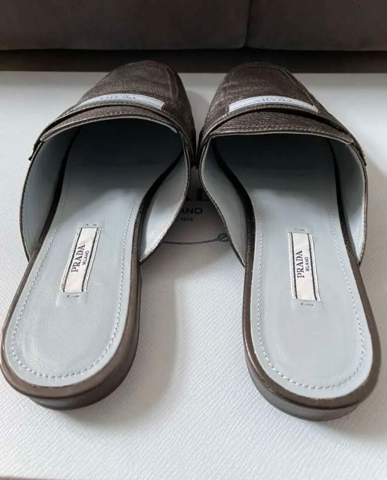 Prada Scarpe da donna: Prada Mules/Loafers, Gr. 40, braun – Nuovo (secondo la descrizione) da Triesen venduto da atos87 2