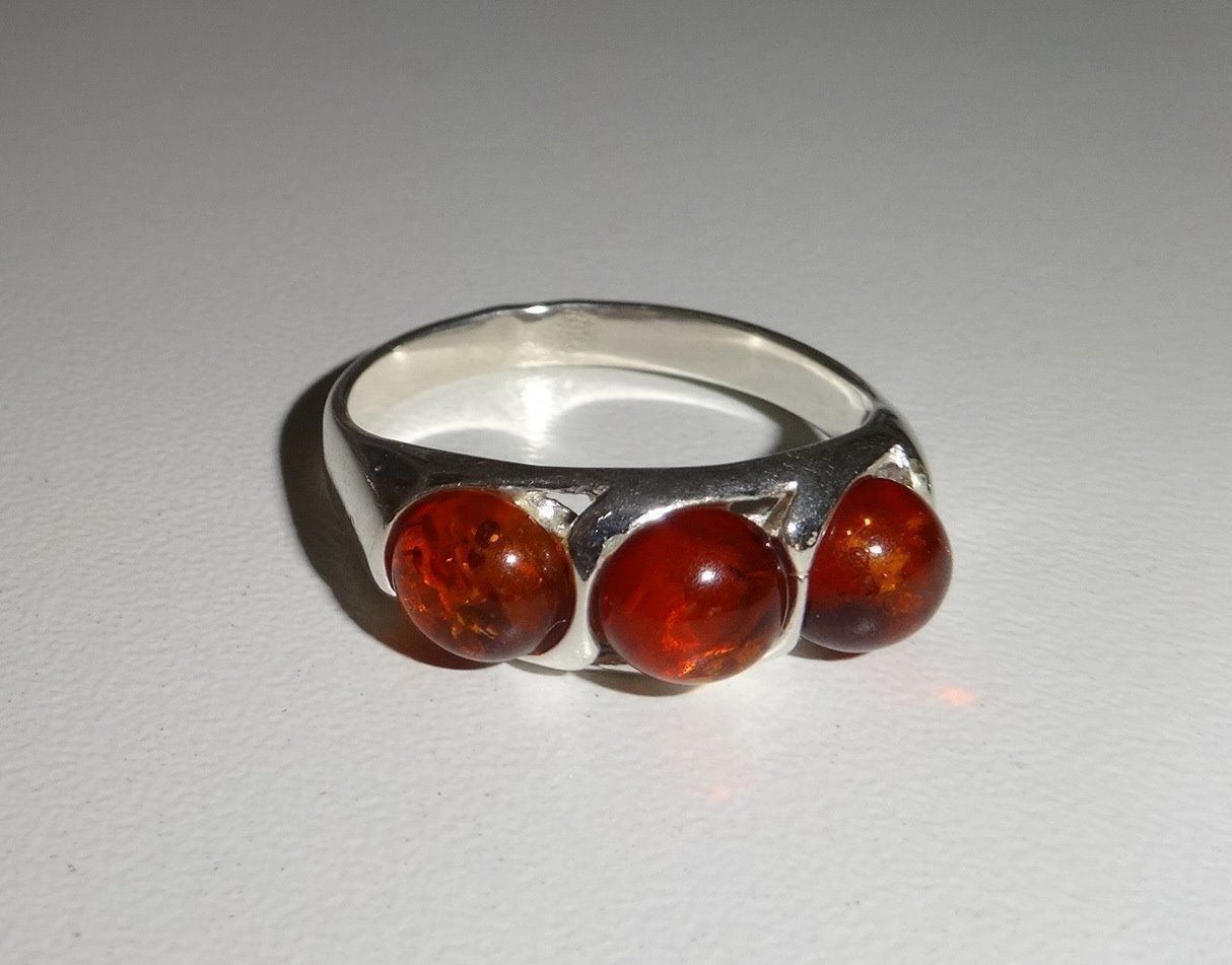 Anelli: ECHT! * Bernstein RING 925 Silber – Nuovo (secondo la descrizione) da Visp venduto da steinschmuckwelt 1