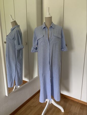 Robe chemise en lin et coton taille 34