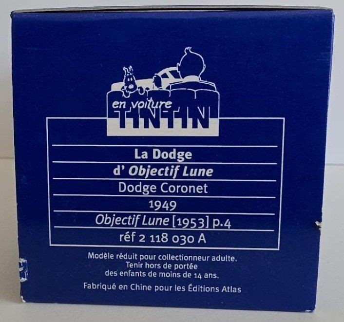 Tintin N°30 Dodge Coronet Objectif Lune Atlas 1/43 (Gebraucht) in ...