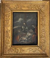 Dipinto su lavagna, XVIII secolo, Deposizione di Cristo