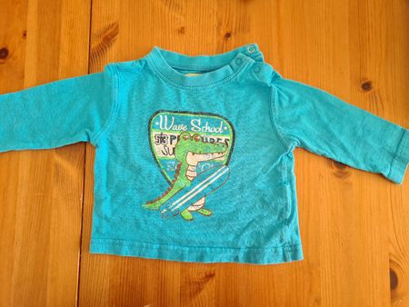 Baby-Shirt, Gr. 68, Krokodil-Motiv