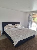 Doppelbett Boxspringbett dunkelgrau Stoffbezug
