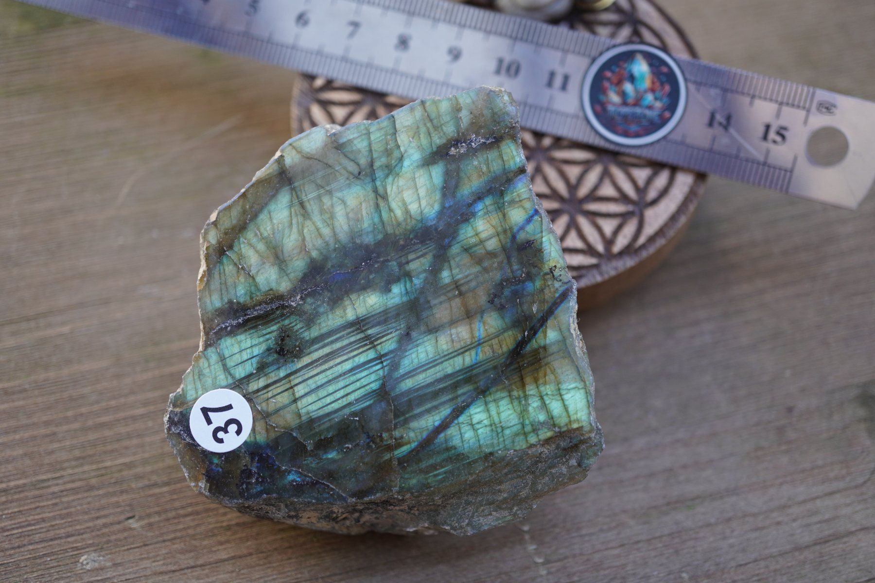 Minerali & Pietre curative: Labradorit  Scheibe   Räumung  Topstone  ab  1.- – Nuovo e nell'imballaggio originale da Eschenbach SG venduto da topstone 2