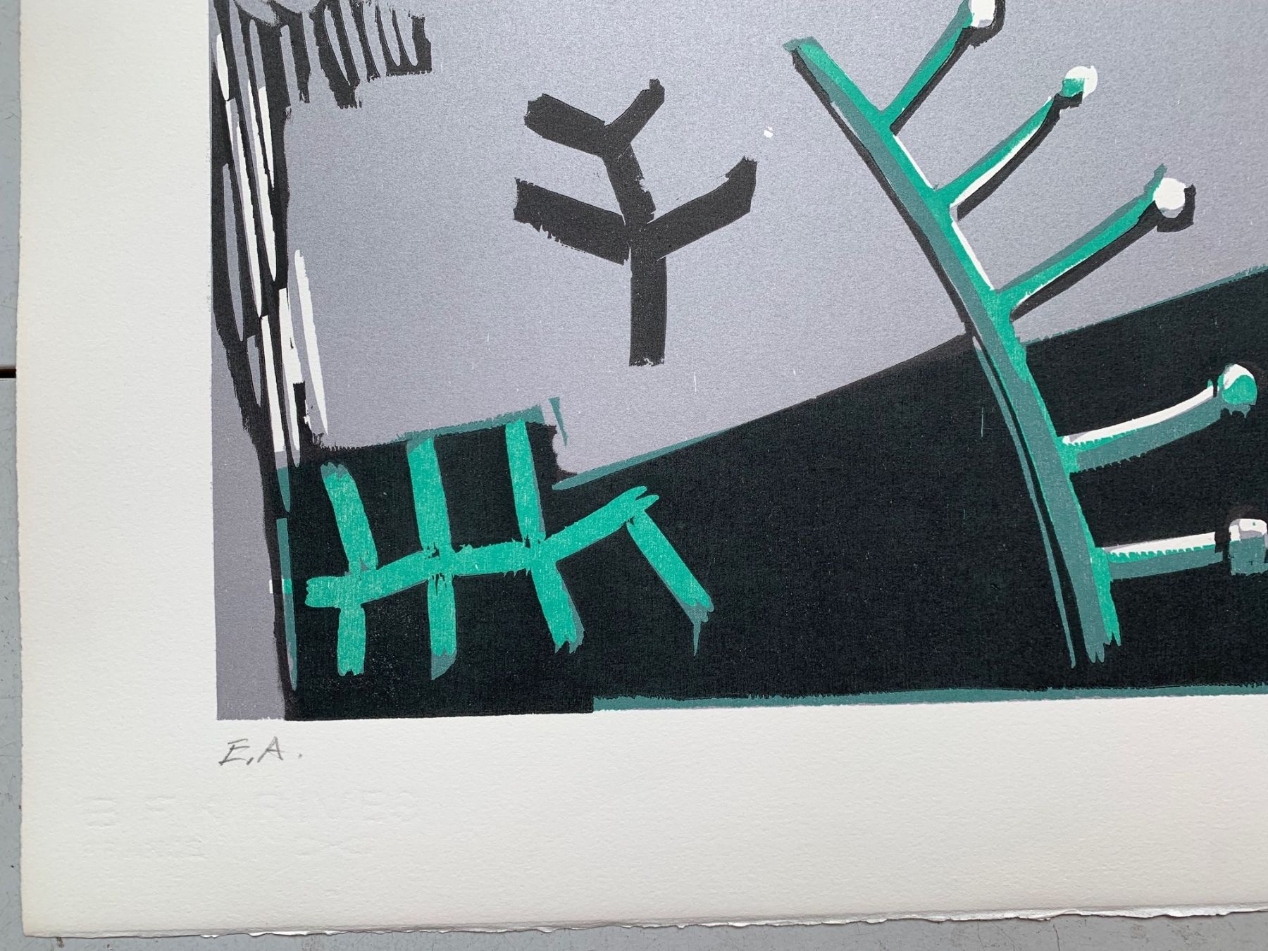 Xilografie: Paolo Pola Holzschnitt – Usato da Basel venduto da artmax 2