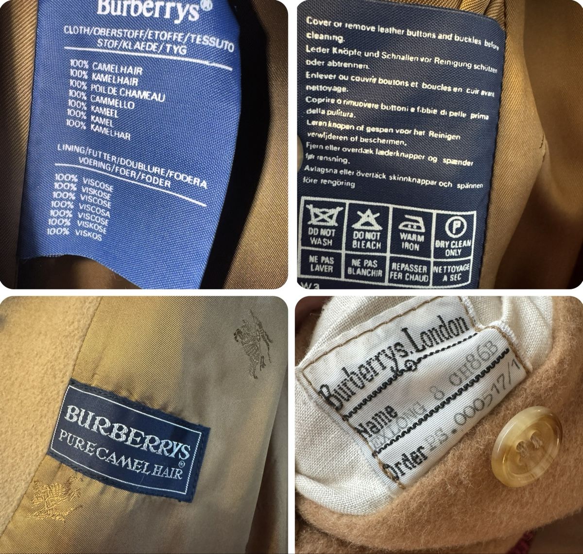 Burberry Cappotti: Vintage Burberry Mantel Kamelhaar – Usato da Obfelden venduto da cesarina10 8