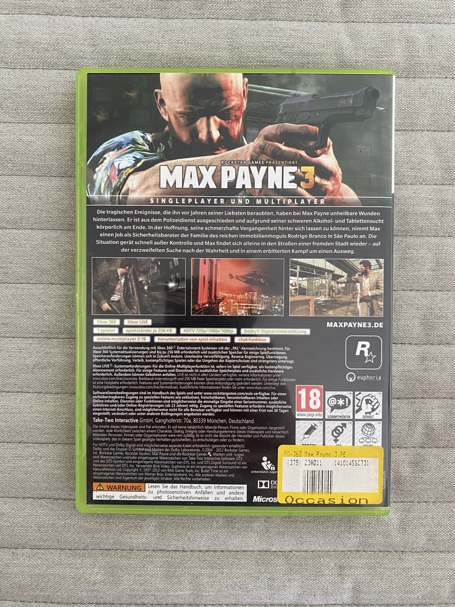 Microsoft Giochi: Max Payne 3 für Xbox 360 – Usato da Thunstetten venduto da Virus_33 2
