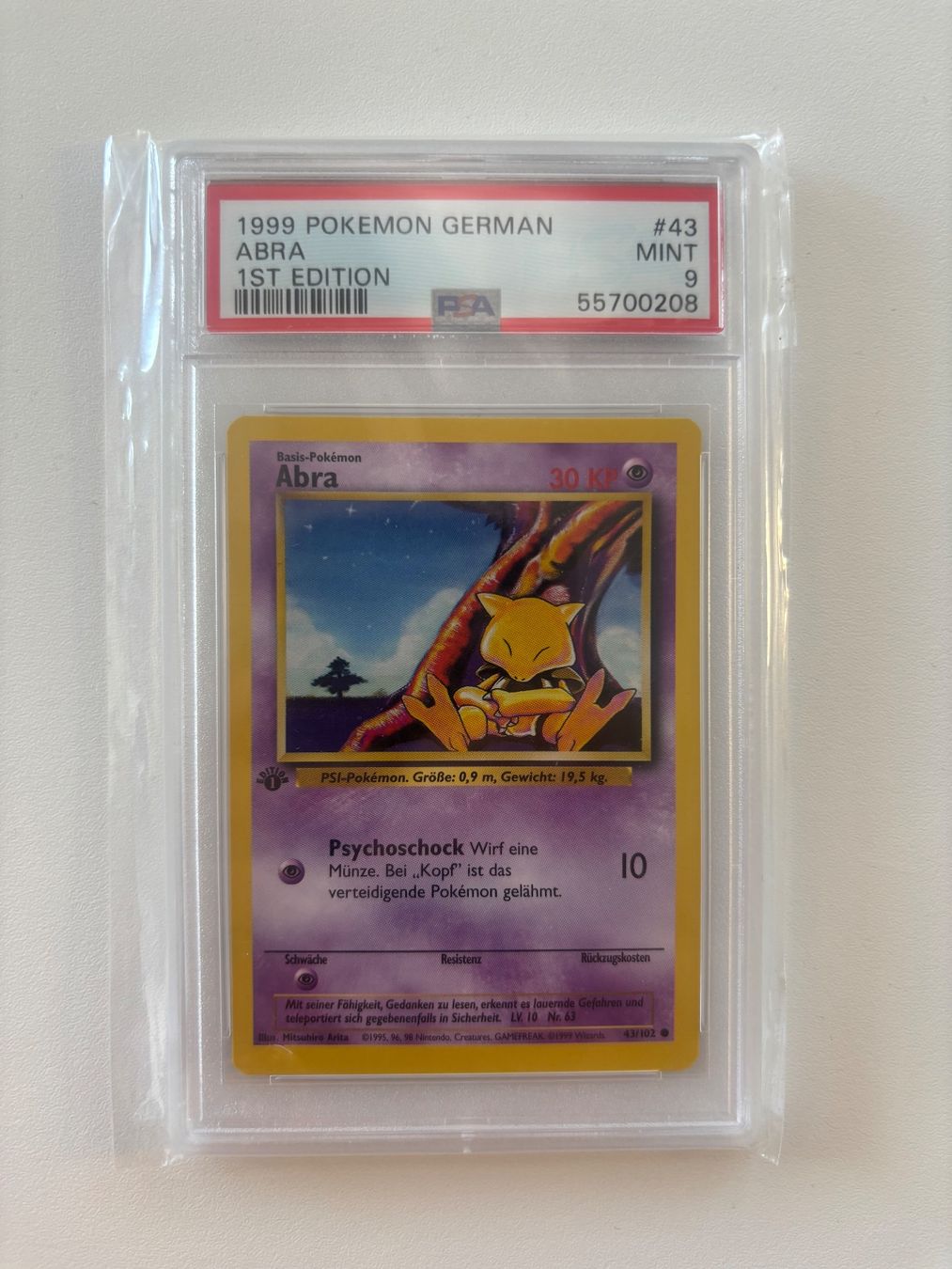 Pokémon Carte collezionabili: Pokemon Abra Base Set 1st Edition PSA9 German – Usato da Bern venduto da chmod