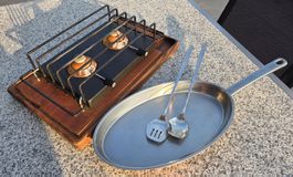 Flambier-Set mit 2 Kisag Gasbrenner und Pfanne, Rechaud