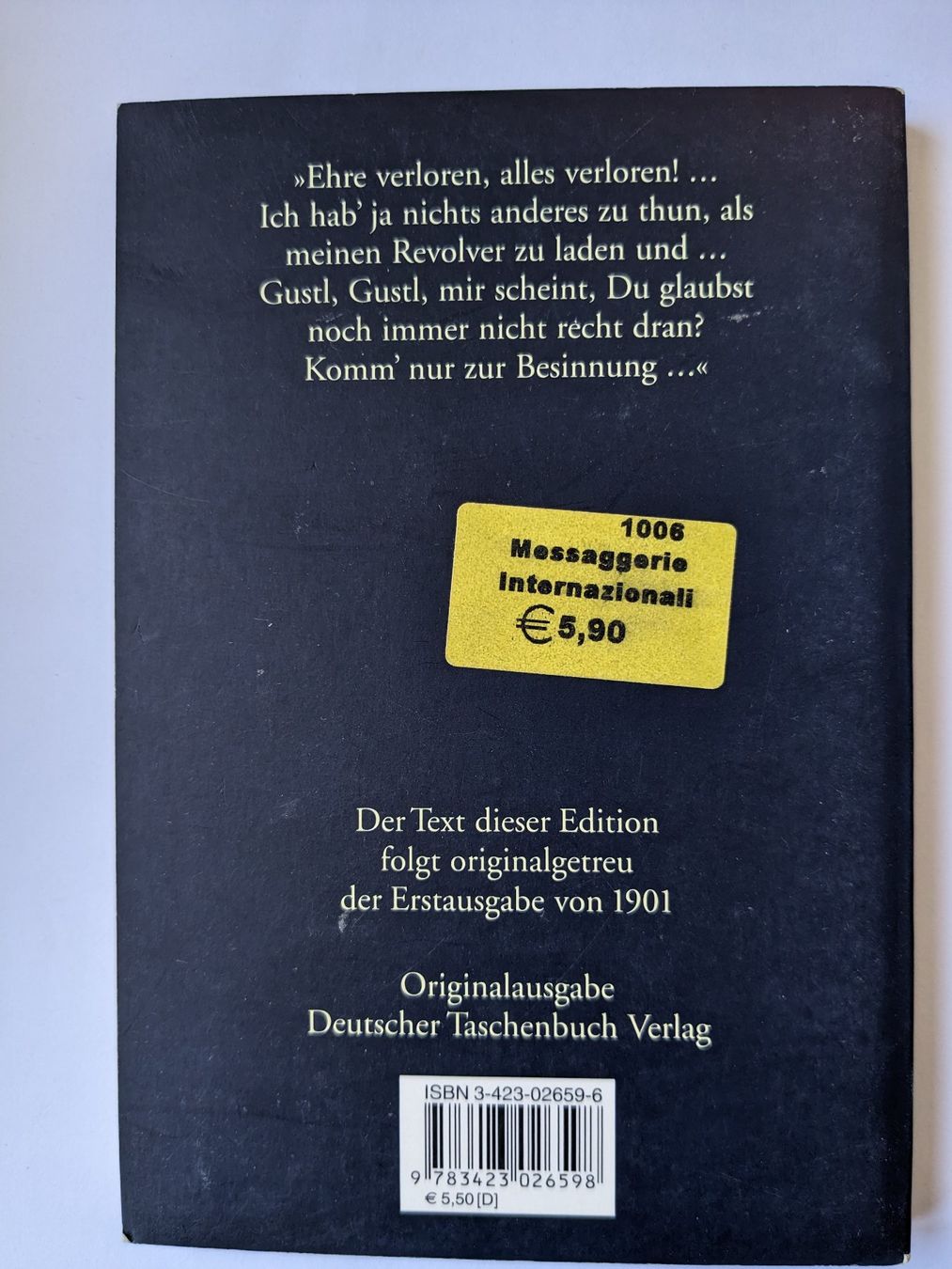 Livres: Lieutenant Gustl von Arthur Schnitzler – D'occasion à Sierre par chia17 1