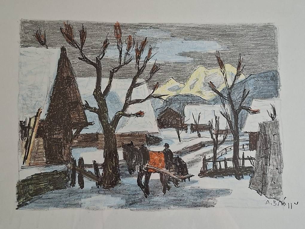Arts picturaux & lithographies: Farblithographie von Arnold Brügger – D'occasion à Wabern par amo_pp26 1