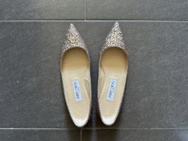 Jimmy Choo Glitter Ballerinas Size 36.5
