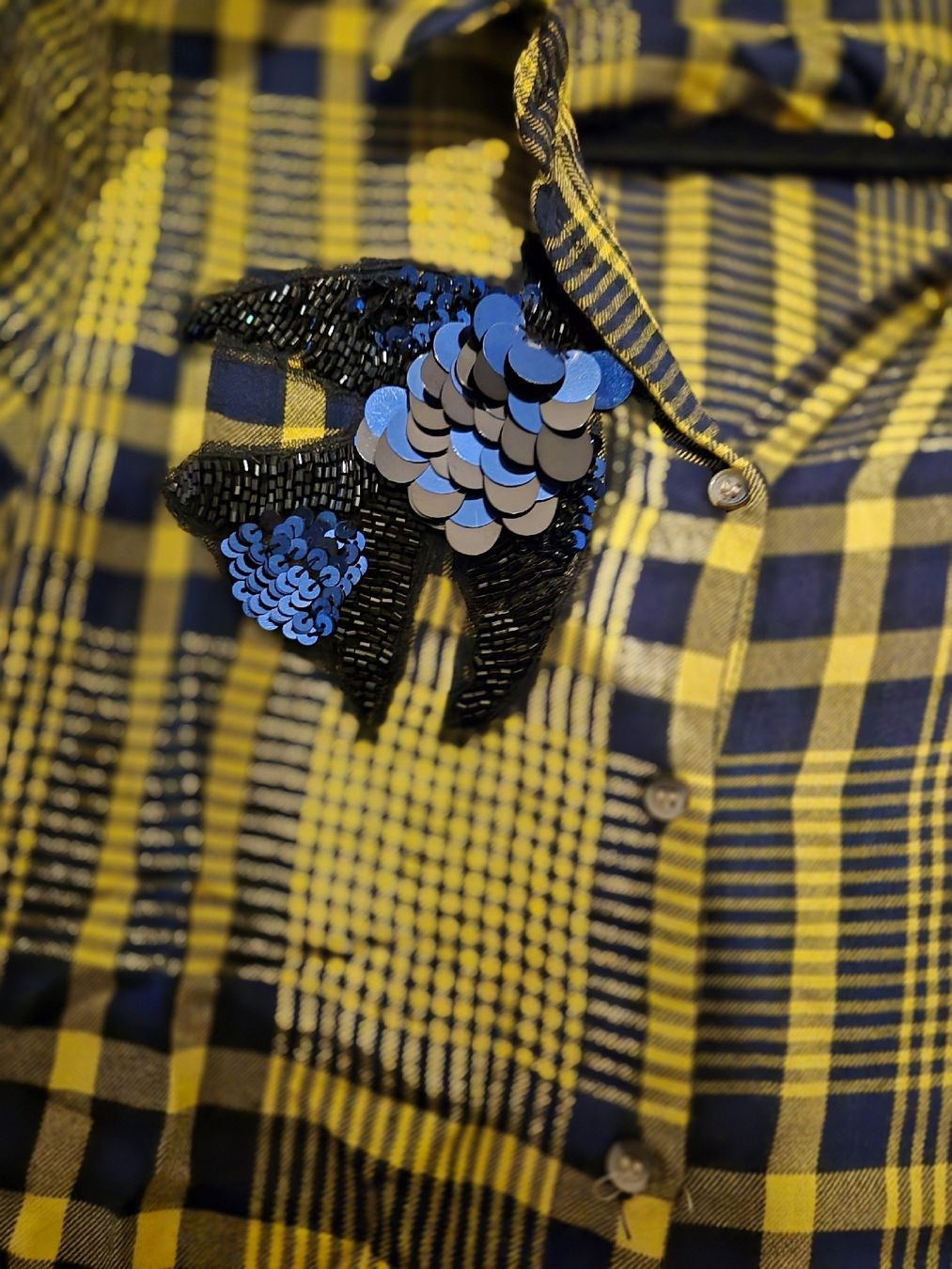 H&M Camicette: Gelb karierte Bluse mit Schmuck, Gr. M – Nuovo (secondo la descrizione) da Zürich venduto da mit_jz2x