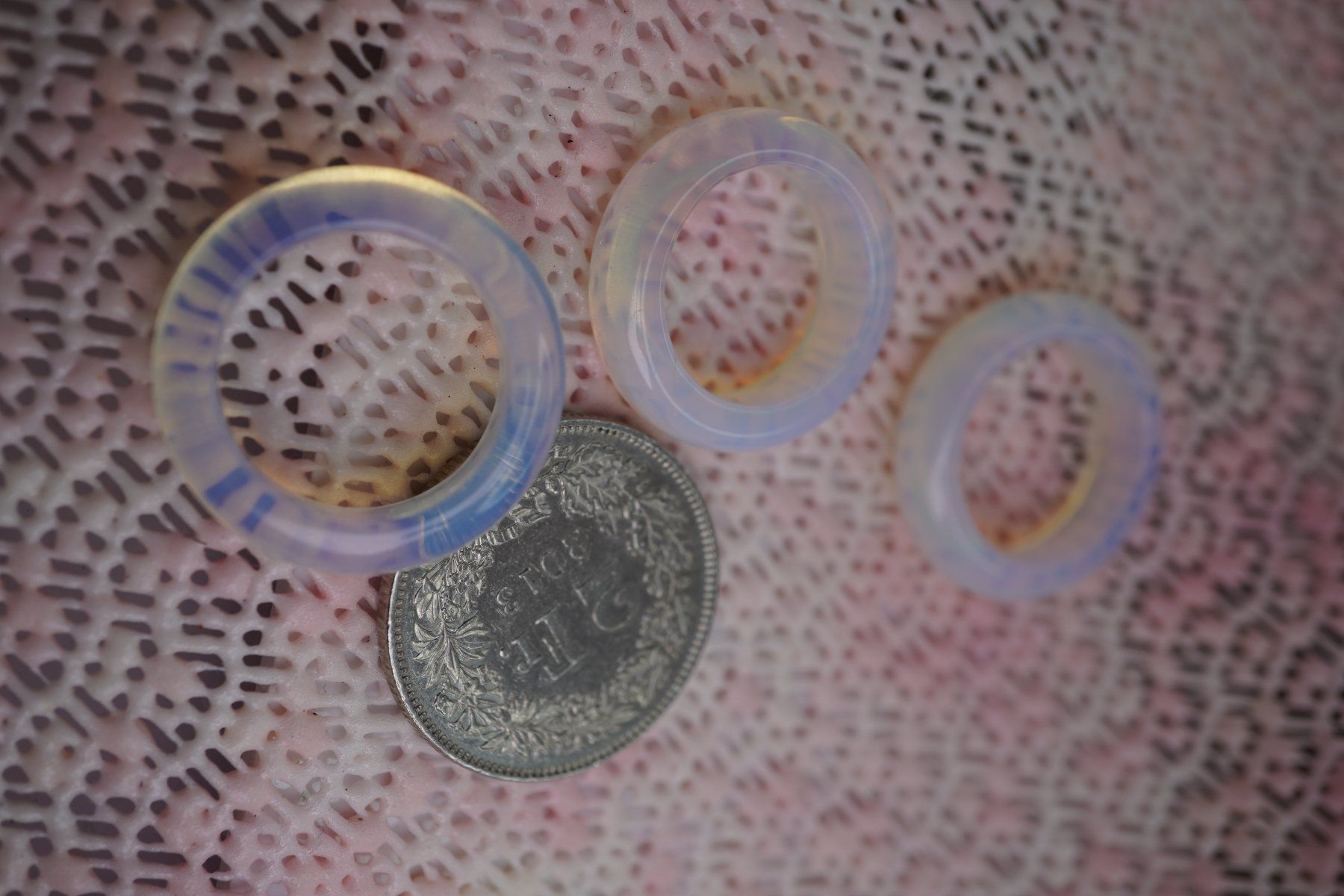 Anelli: *Opalit*      Glas Ringe  Gebot   Pro Stück – Nuovo e nell'imballaggio originale da Eschenbach venduto da Fengg 6