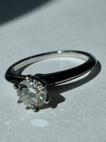 Tiffany Setting 0.45ct Diamond Ring PT950 Full Set