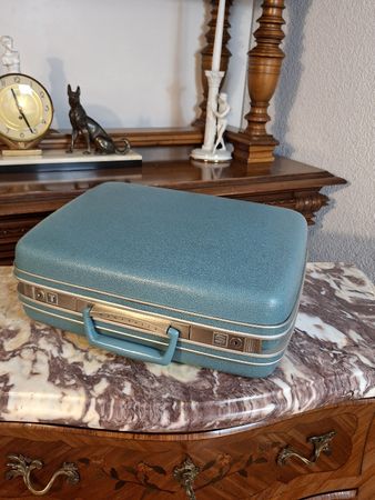 Vintage Samsonite Koffer Hartschalenkoffer Türkis