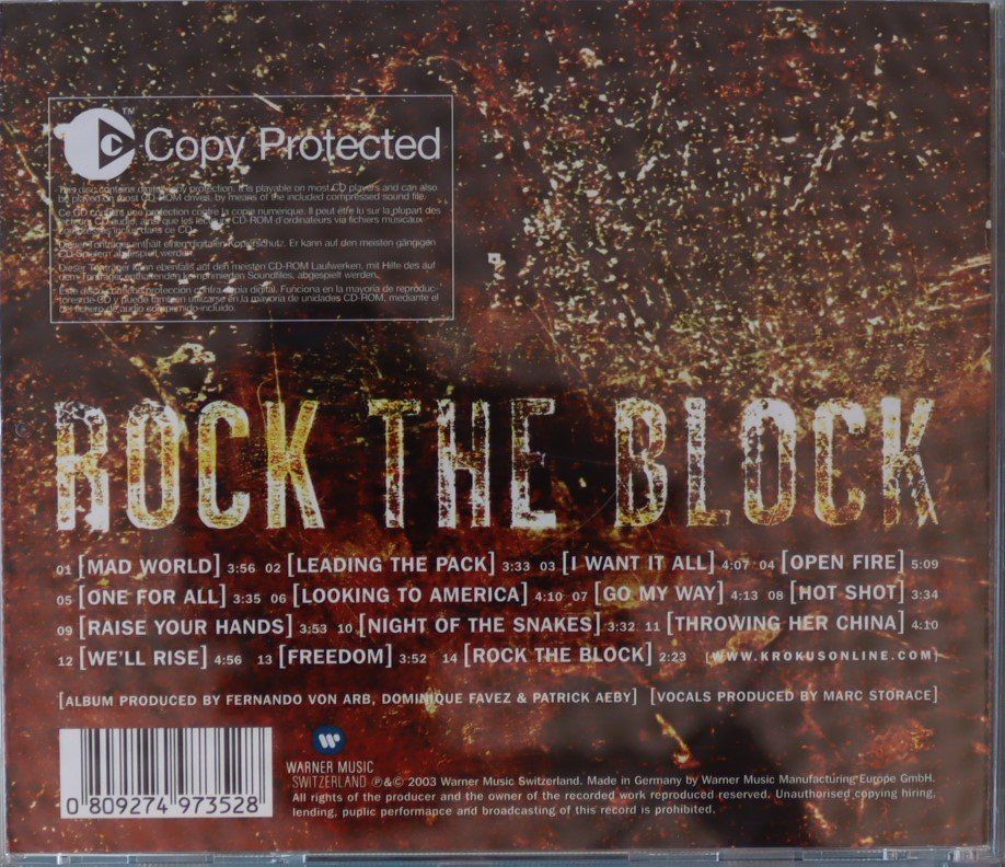 CDs: Krokus – Rock The Block – D'occasion à Luzern par CONTENTI 2
