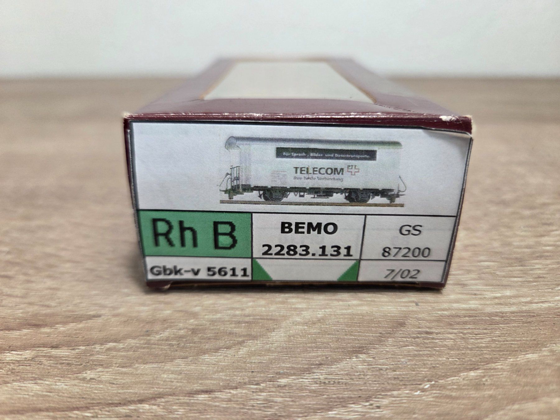 Bemo Modelleisenbahnen: Bemo 2283.131 Güterwagen Telecom PTT H0m – Gebraucht aus St-Aubin-Sauges von Lo_Go 6