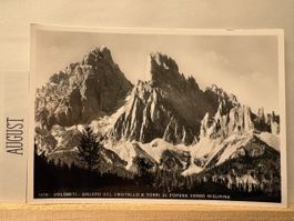 AK von Dolomiten Bergpanorama