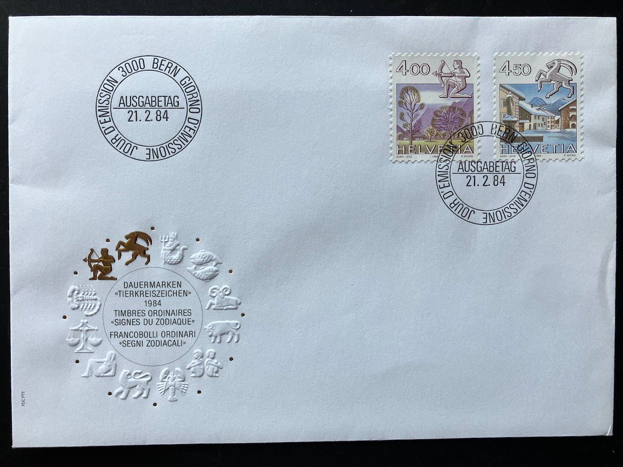 Alle Briefmarken: Tierkreiszeichen 1982-86 auf FDC – Gebraucht aus Nesslau von zueri6 4