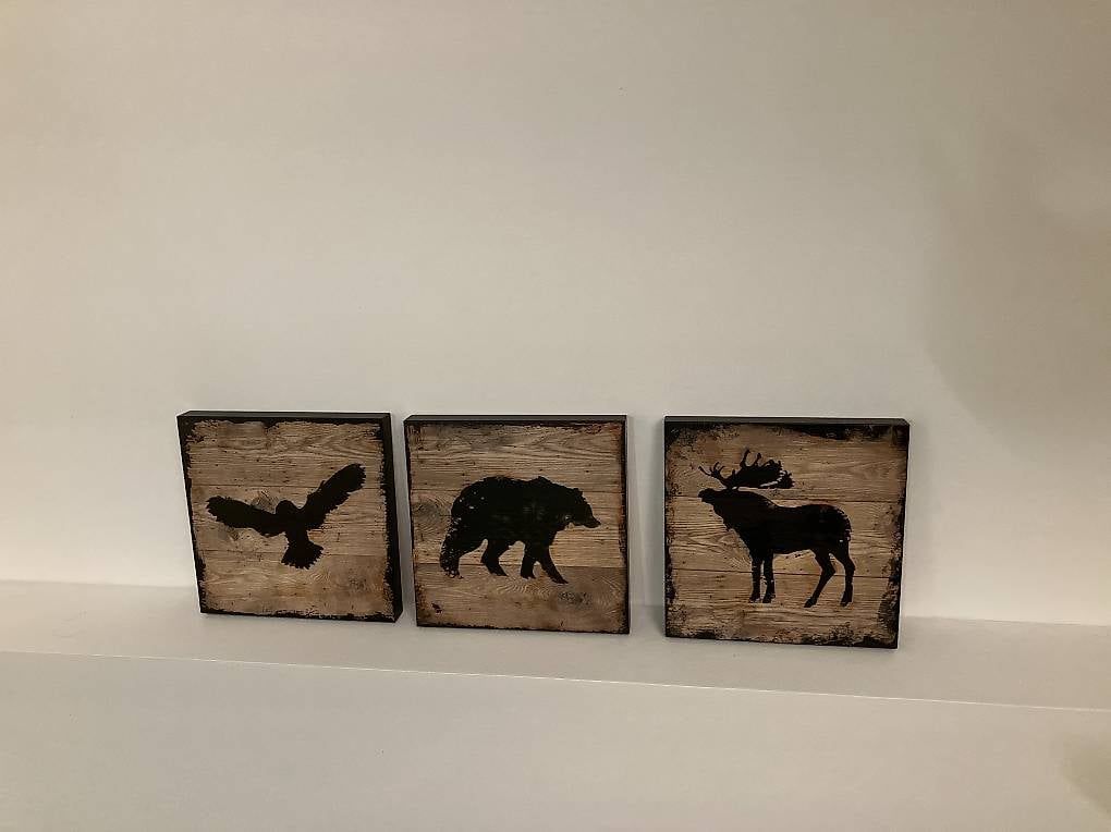 Articoli in legno: Cadres style montagne x 3 – Usato da Genolier venduto da Mamati3