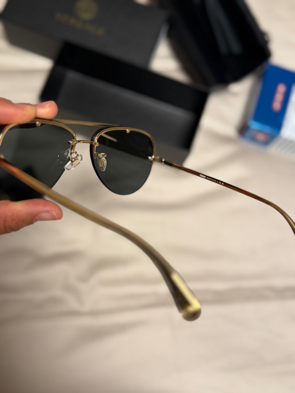 Versace Occhiali & Lenti: Original Versace Brille Schwarz/Gold – Nuovo (secondo la descrizione) da Stäfa venduto da ana_6dqc 4