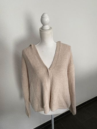 NILE Strickjacke mit Kapuze beige Gr.  L
