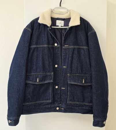 Jeansjacke H&M blau mit Teddyfutter Grösse L