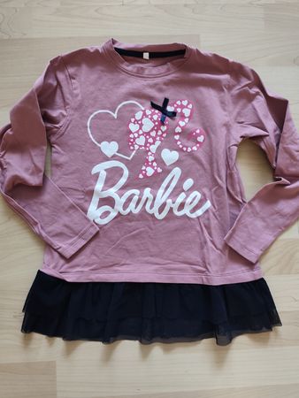 Süsses Barbie Langarmshirt mit Tüll, Grösse 134