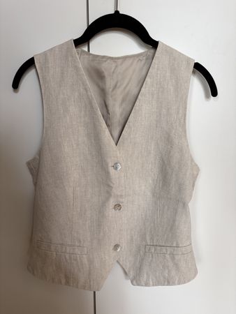 Linen Blend Vest