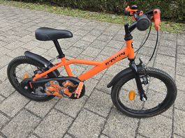 B'Twin Robot 500 Kindervelo 16 Zoll orange