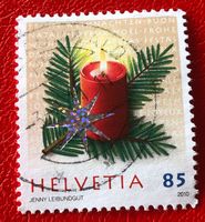 Nr.1373  Kerze 2010 mit Stempel  