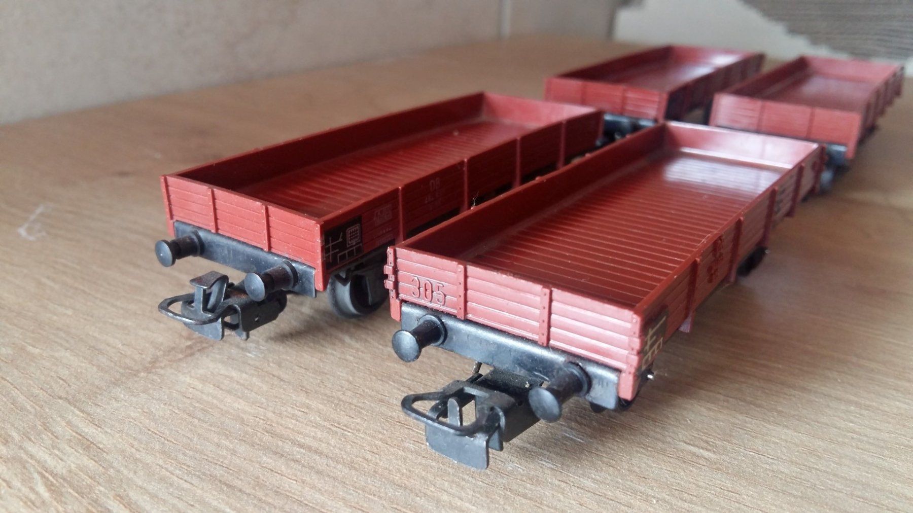 Märklin Modelleisenbahnen: HO, AC, Märklin, DB 4 wagons à rebords bas – Gebraucht aus Grand-Lancy von LFW 2