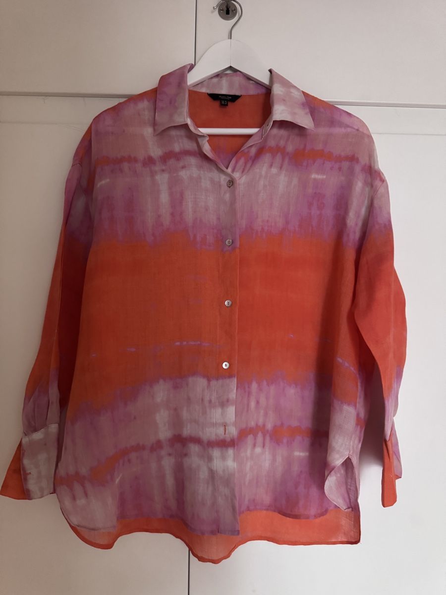 Massimo Dutti Camicette: Massimo Dutti Bluse orange lila Batikmuster Grösse 36 – Usato da Zürich venduto da jlnhrd