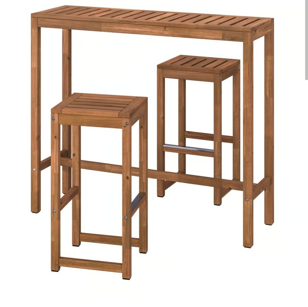 Ikea Tischset: Bartisch mit 2 Hockern in Holz – Gebraucht aus Thun von pat_yww8 1
