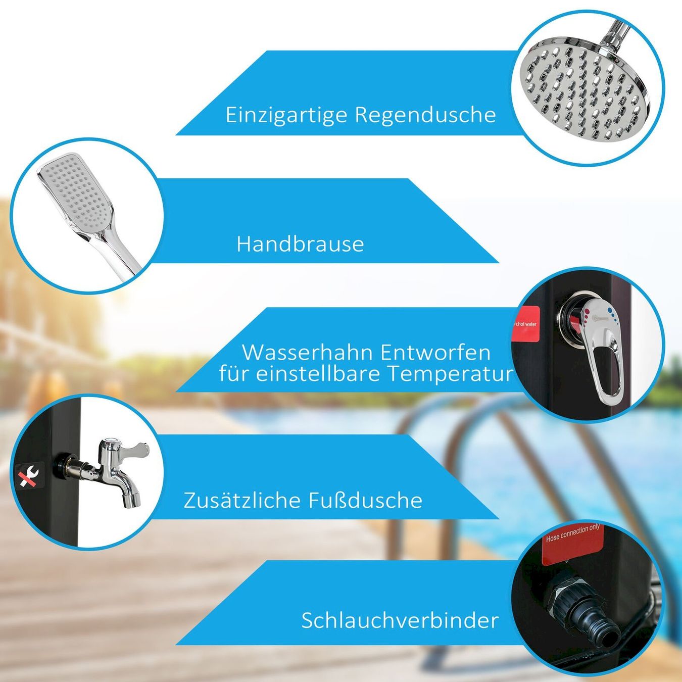 Schwimmbad: Solardusche 35 Liter 0-55°C schwarz – Neu und originalverpackt aus Bottighofen von zaap 2